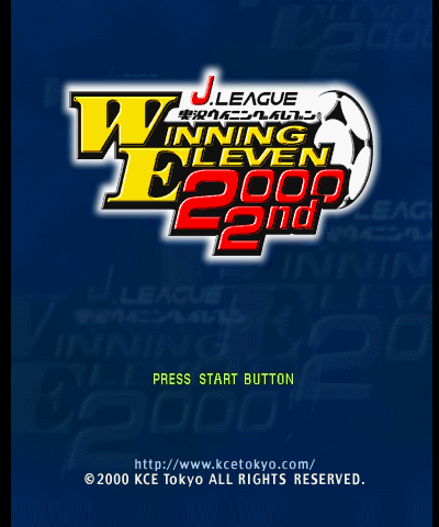 J. League Jikkyou Winning Eleven 2000 2nd Title Screen